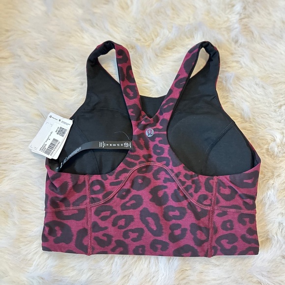 NWT lab Everlux Jacquard Train Bra / Leopardo Jacquard Pomegranate Black - Picture 5 of 5